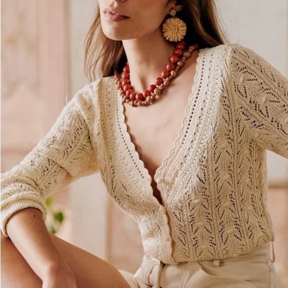 NWT Sezane Gilet Saja Cardigan - Picture 2 of 8